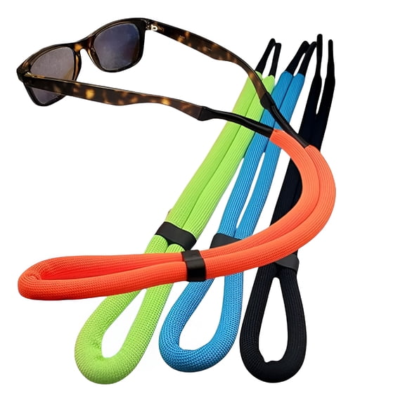 TELOLY Floating Glasses Strap Anti-lost Adjustable Universal Floating Sunglass Straps for Swimming/Snorkeling/Surfing 4-Pack for the Whole Family