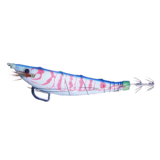 Señuelos de pesca de madera luminosa de camarón 12 cm 14 3 g cebo artificial azul rosa rosa JShteea El nuevo