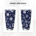 thumbnail image 3 of Logiee Snowflakes2 Print 20OZ Car Cup with Lid, Stainless Steel Vacuum Insulated Double Wall Travel Tumbler, Durable Insulated Coffee Mug,Thermal Cup with Straw-Without Straw, 3 of 8