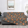 thumbnail image 2 of Fotbe cute fall fox leaf Manta de Franela con Estampado, Manta Ultrasuave para Cama, Sofá, Auto, Hipoalergénica y Antibolitas-80"x60", 2 of 6