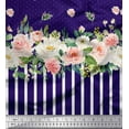 thumbnail image 2 of Soimoi Purple Cotton Voile Fabric Dot & Floral Panel Printed Craft Fabric by The Yard 42 Inch Wide, 2 of 3