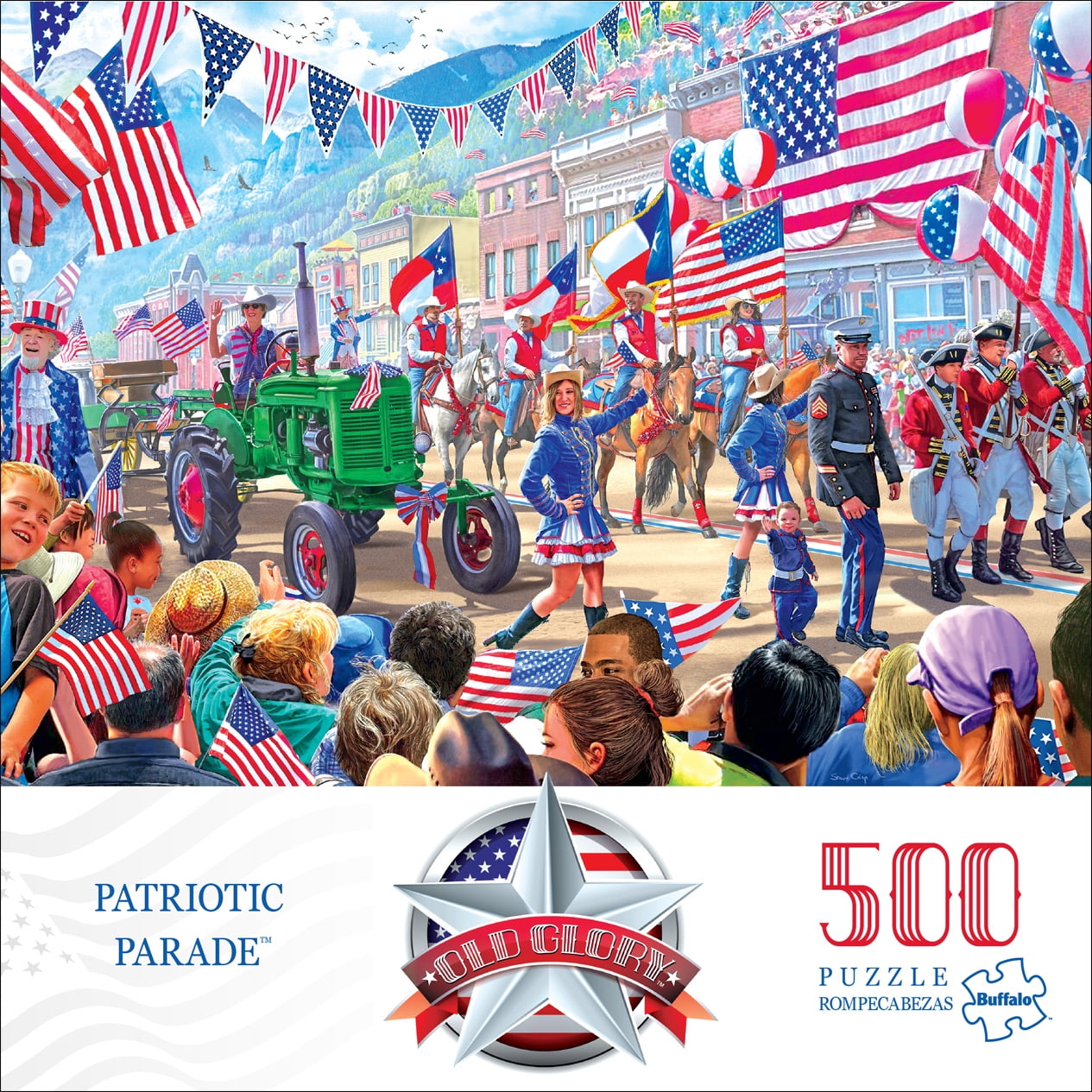 Buffalo Games Americana Collection 500 Piece Jigsaw Puzzle Old Glory 