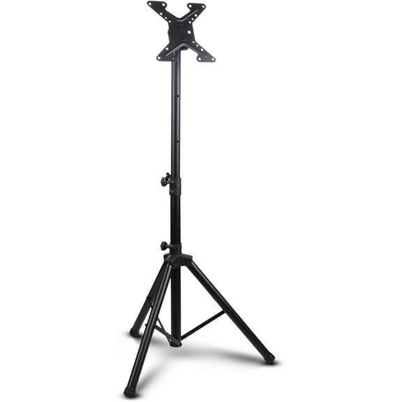Premium LCD Flat Panel TV Tripod Stand, Portable & Foldable TV Mount for LCD/LED Flat Screen TVs up to 32", Adjustable Height, 88.8 lbs Capacity, VESA 100x200/200x200 - (PTVSTNDPT3215)