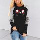 thumbnail image 1 of Pntutb Blusa de manga larga con estampado de moda para mujer Blusa de cuello redondo con rayas Casual tops PNTUTB Pntutb-2548, 1 of 5