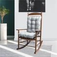 thumbnail image 3 of 2 Pcs/Set Rocking Chair Cushion Anti-fading Polyester Cleaning Sofa Cushion Fiber Sofa Cushion Good Elasticity Seat Replacement and Bottom Outdoor No.4, 3 of 9