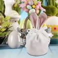 thumbnail image 2 of SJYYTT Easter Bunny Bags Velvet Bag with Drawstring Rabbit Ear Design Bunny Candy Gift Bag Cookies Chocolate Egg Goody Stuffer Bunny Party Favor Gifts Classroom Rewards Birthday Wedding Easter Gifts, 2 of 4