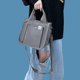 thumbnail image 5 of Bolso Mujer Lona Bandolera Simple Sólido Hobo Adolescente Niñas Monedero Gris, 5 of 6
