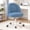 Blue, variant on Romorgniz Vanity Chair Height Adjustable Desk Chair with Wheels, Armless Office Chair with Soft Lumbar Support for Small Space, Bedroom, Home office, White