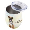thumbnail image 3 of Cute Boxer Loves Dad Happy Father's Day 12oz Stainless Steel Wine Tumbler Insulated Cup with Lid Boxers Dog Lover Gifts Idea - 12008, 3 of 5