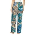 thumbnail image 3 of Daiia Vintage Floral Butterflies Women's Sleep Pant with Pockets and Drawstring,Pajama Pants-Large, 3 of 9