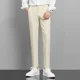 thumbnail image 3 of Pantalones de traje masculino recortados Pantalones de verano blancos rectos para hombre Sastrería 2024 Ropa de diseñador Vestido elegante de estilo coreano de lujo, 3 of 5