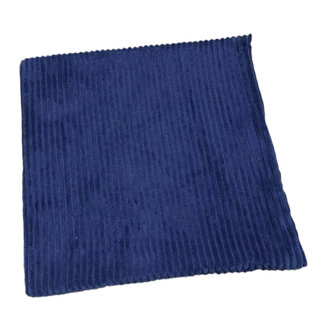 Funda de almohada de pana, funda de cojín para decoración del hogar, 18 x 18 pulgadas/45 x 45 cm, funda de almohada moderna para habitación de hotel Azul oscuro