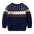 thumbnail image 3 of Bjutir Toddler Boys Girls Fall Winter Long Sleeve Knit Sweater Base Warm Sweater For Children Clothes Dark Blue Size 4-5 Years, 3 of 5