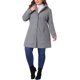 thumbnail image 2 of GRACE & GRANDEUR Abrigo Elegante de Manga Larga con Capucha Desmontable para Mujeres Talla Grande 1X Gris, 2 of 6