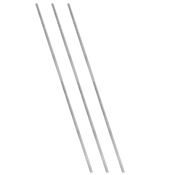 Uxcell 1/4"-20 Fully Threaded Rod, 3Pcs 15.7" Length 304 Stainless Steel Thread Screw
