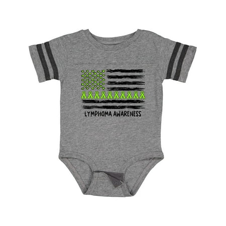 

Inktastic Lymphoma Awareness Lime Ribbons and Flag Gift Baby Boy or Baby Girl Bodysuit