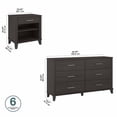 thumbnail image 4 of Somerset 6 Drawer Dresser and Nightstand Set in Storm Gray - Engineered Wood, 4 of 7