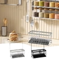 thumbnail image 1 of Estantería de fregadero de cocina de acero inoxidable • Divisor ajustable • Organizador de almacenamiento en encimera • 8,39x8,46x3,54 pulgadas, 1 of 6