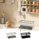 thumbnail image 1 of Estantería de fregadero de cocina de acero inoxidable • Divisor ajustable • Organizador de almacenamiento en encimera • 8,39x8,46x3,54 pulgadas, 1 of 6