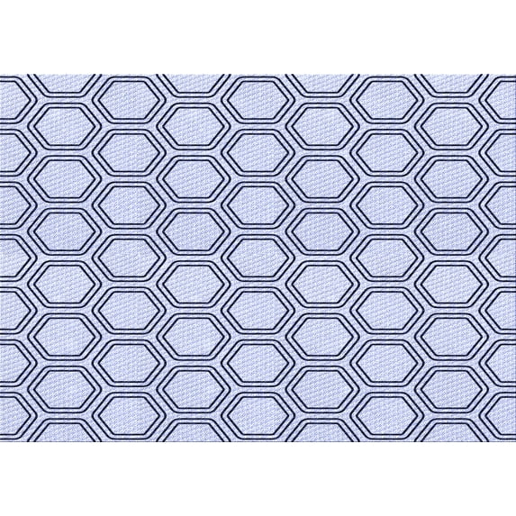 Ahgly Company Indoor Rectangle Patterned Lavender Blue Area Rugs, 5' x 7'