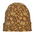 thumbnail image 7 of Naloa Vintage fall harvest basket Soft Beanie Hat, Knit Beanie Daily Beanie in Fine Knit for Women Men Winter Travel, Outdoor, 7 of 7