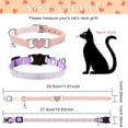 thumbnail image 2 of Miaocao 4 Pcs Rhinestone Cat Collar Heart Bling Breakaway Girl Cat Soft Velvet Fancy Adjustable Safety Kitten Collar with Bell 8-11 Inch for Small Dogs and Kitty(Red, Black), 2 of 7
