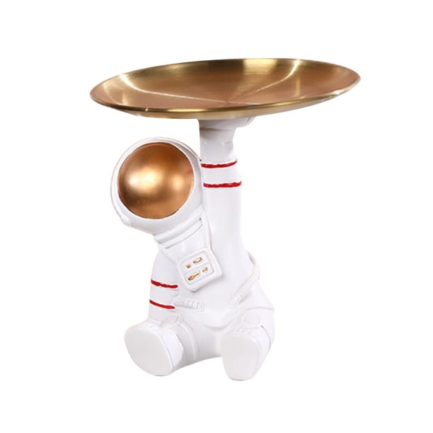 Bandeja de almacenamiento de figuras creativas, organizador de joyas y anillos para decoración, regalo Dorado