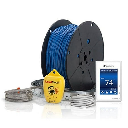 - SunTouch WarmWire (120V) Floor Heat Kit, 10 sq ft cable adaptable to any layout and adds luxury and comfort to any room under tile/stone includes user-friendly Command Touch Programmable Thermostat