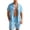 FS50_Light Blue, variant on Men's 2 Piece Outfit Summer Casual Short Sleeve Button Down Shirt and Shorts Set Beach Vacation Lounge Pajamas with Pockets Wine L