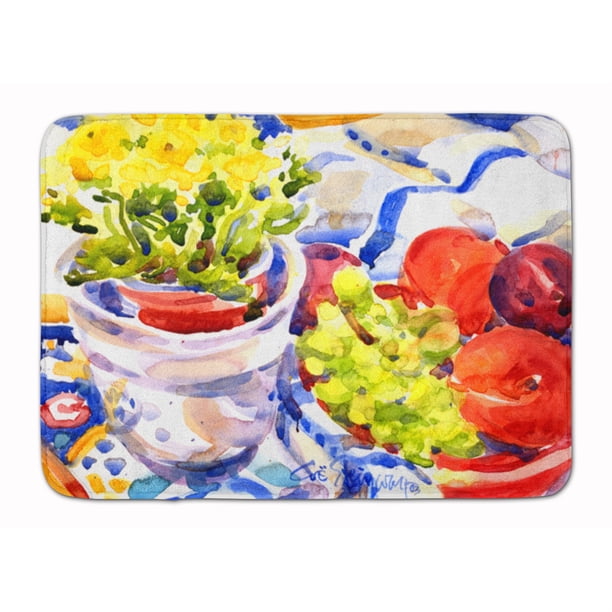 "Caroline's Treasures Manzanas, ciruelas y uvas con flores, 19" x 27 ", multicolor" Caroline's Treasures 6037RUG