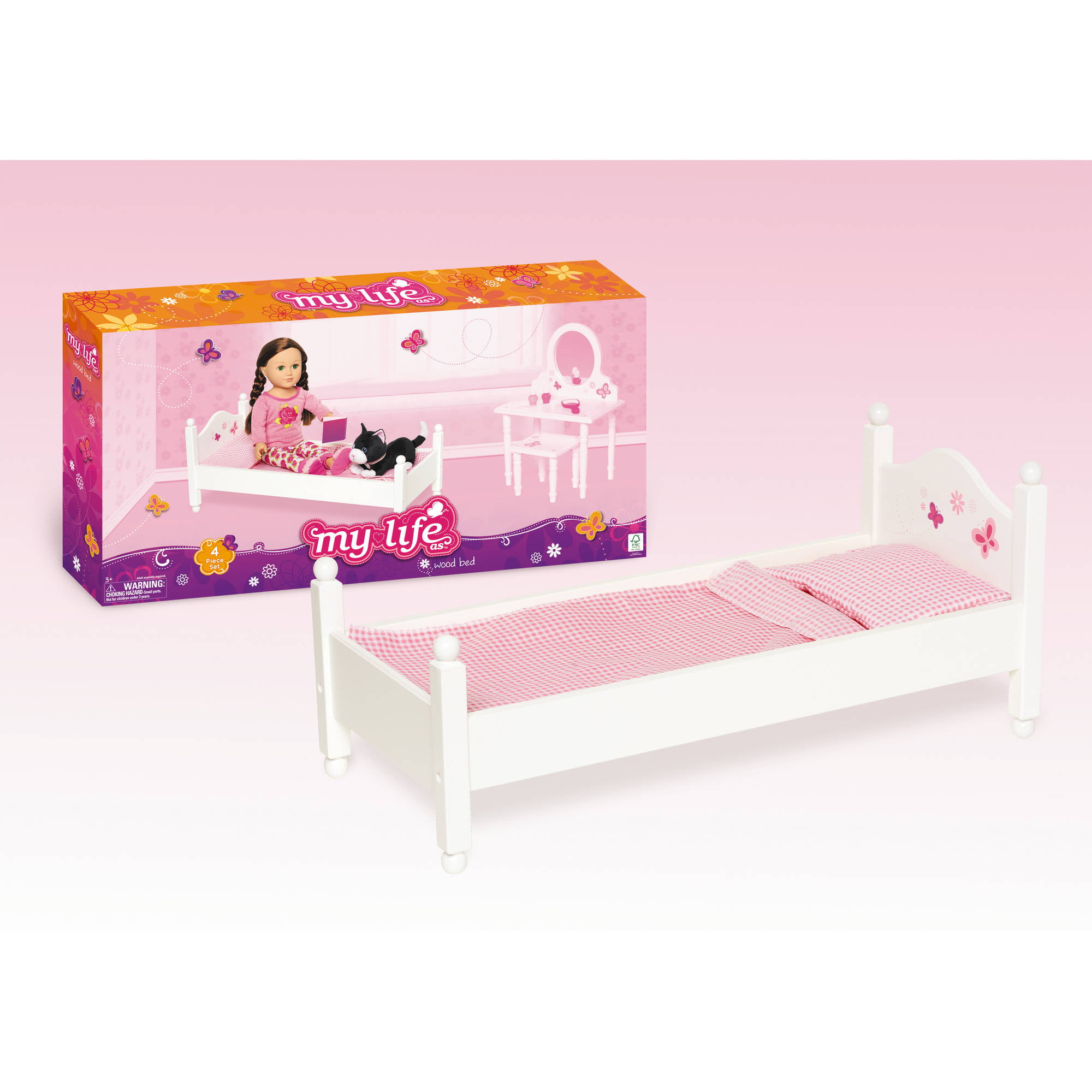 wooden doll beds for 18 inch dolls