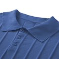thumbnail image 5 of COSFO Men's Polo Shirts Golf Short Sleeve Blue Casual Shirt Collared Pullover Classic Fit Textured Performance Tee Shirts Mens, 5 of 6
