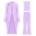 thumbnail image 7 of Alvivi Chiffon Mother of The Bride Pant Suits for Women 3Pcs Wedding Formal Outfit Set Evening Gown Lavender XL, 7 of 7