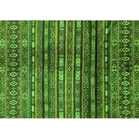 Ahgly Company Indoor Rectangle Abstract Green Modern Area Rugs, 8' x 10'