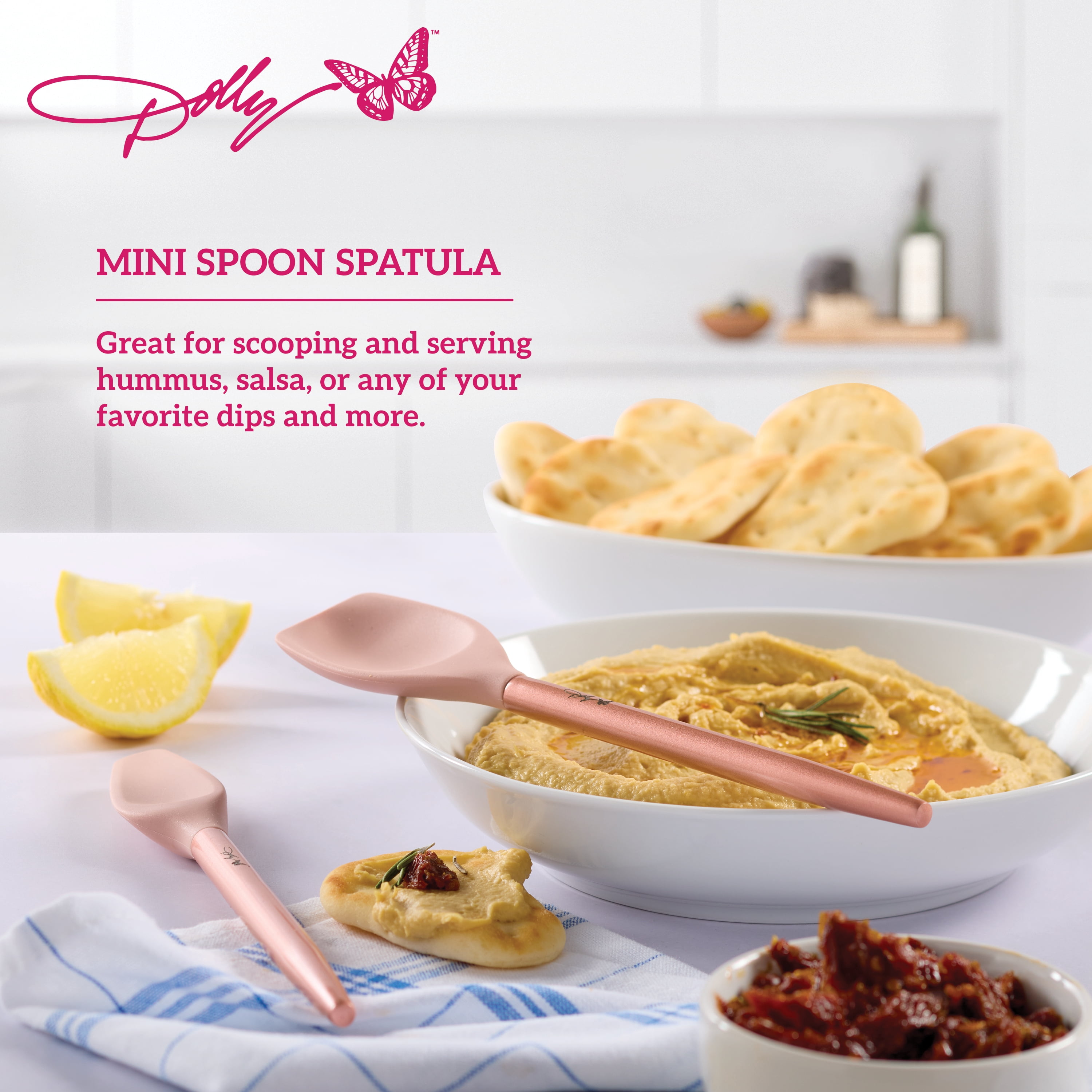 Dolly Parton Stainless Steel Spatula Mini Spatula Set, Blush