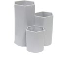 thumbnail image 1 of Porta brochas de maquillaje, portalápices hexagonal, tocador, almacenamiento de escritorio, color blanco, 1 of 5