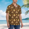 thumbnail image 3 of Fuzoiu Autumn With Pumpkin Harvest Print Hawaiian Shirt for Men, Summer Beach Casual Short Sleeve Button Down Shirts, Men’s Beach Summer Shirts with Pocket,XX-Large, 3 of 7