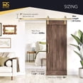 thumbnail image 3 of Rio Salto Gold Barn Door Hardware Kit 60" Adjustable Length Sliding Hardware 5FT Modern Barn Interior LIGHT Gold Brushed Brass Panel - Hardware ONLY Hardware Kit Plus, 5 Feet - Single Door, 3 of 9