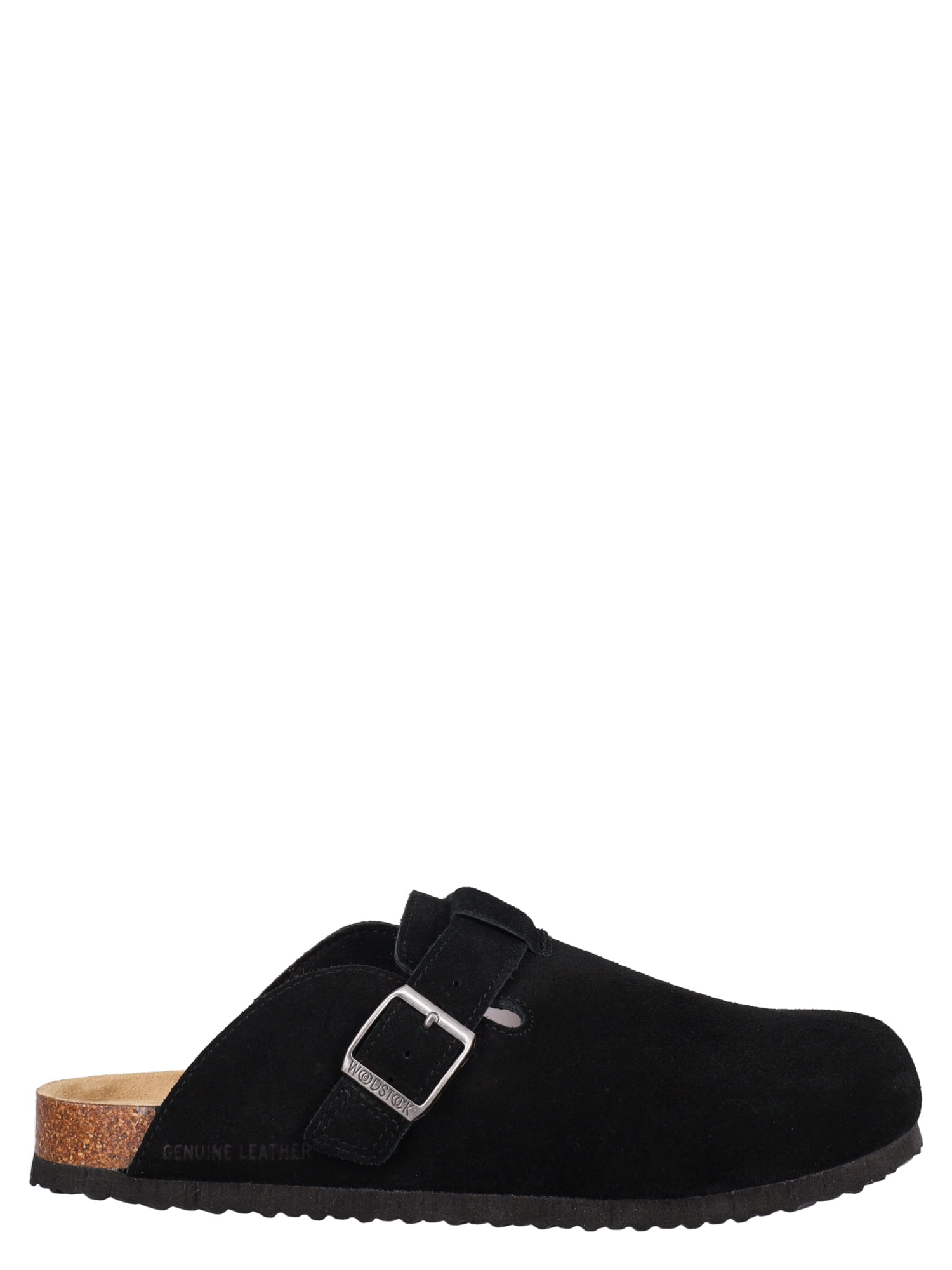 Woodstock Men's Beacon Lined Genuine Leather Comfort Clog Sandal with Faux Sherling Lining