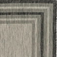 thumbnail image 2 of 8'x11' Grey Machine Woven UV Treated Bordered Indoor Outdoor Area Rug, 2 of 5