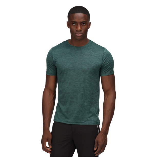 Regatta - Camiseta Fingal Edition Jaspeada para Hombre (Verde Pacífico)