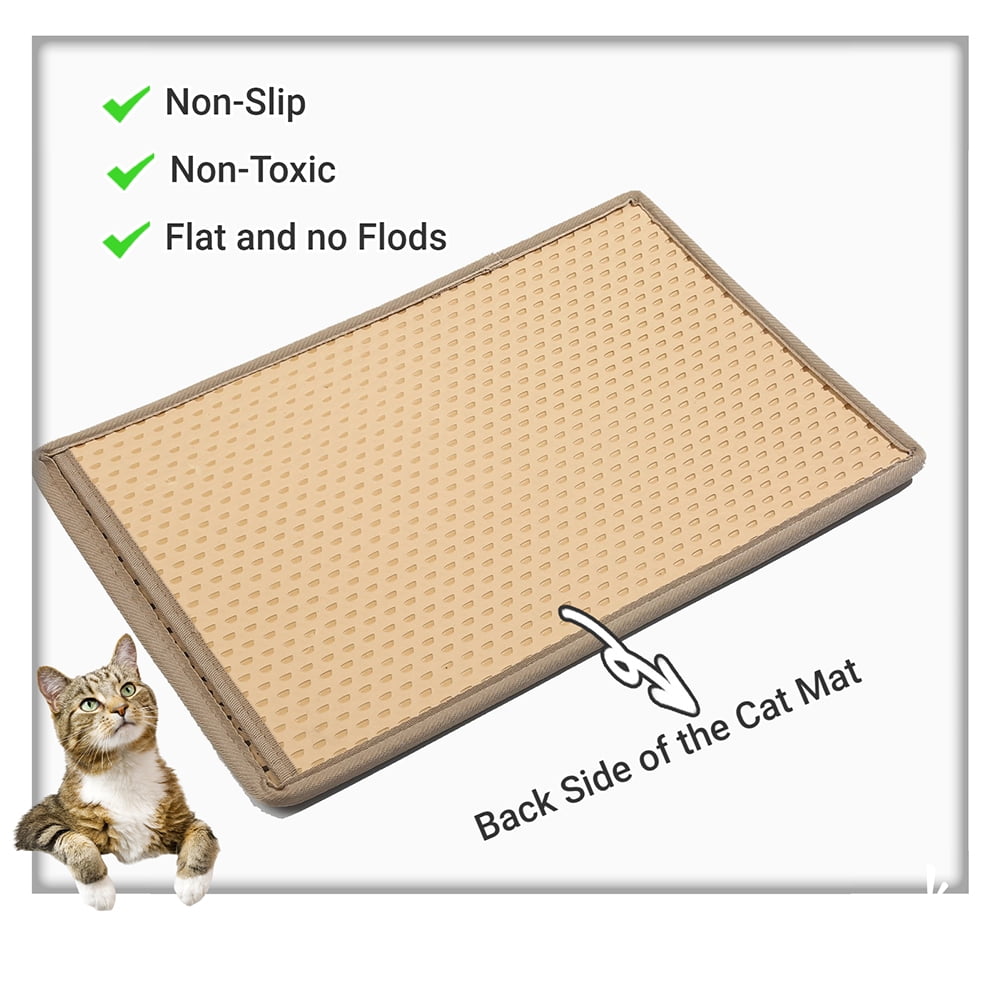2-Layer Cat Litter Mat Litter Trapper Size 21" X 14" Yellow Traps Litter from Box, Soft on Kitty Cat Paws Honeycomb Double-Layer, Helps to Waste Less Litter on Floors 2-Layer Cat Litter Mat Litter Trapper Size 21" X 14" Yellow Traps Litter from Box, Soft on Kitty Cat Paws Honeycomb Double-Layer, Helps to Waste Less Litter on Floors