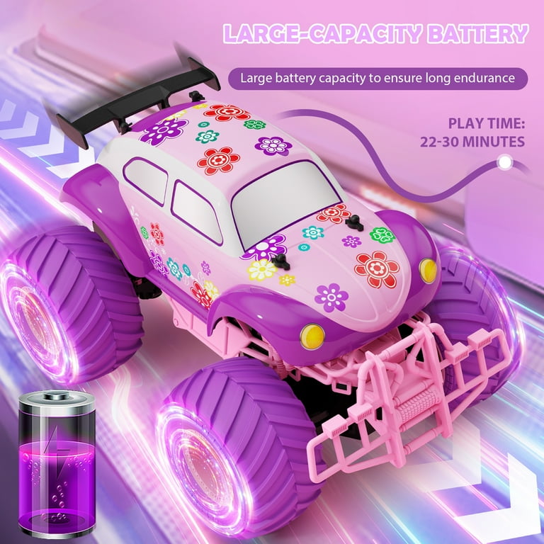 VILINICE 4WD RC Car for Girls 2.4Ghz All Terrain Rechargeable Battery Off Road Truck for Kids 5 Pink Walmart