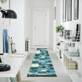 thumbnail image 4 of Yayeee Runner Rug for Bedroom 2'x6' Machine Washable Hallway Non Slip Mat, Light Blue Geometric Pattern, 4 of 8