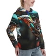 thumbnail image 6 of Kdxio Futuristic Robot Hummingbird Print Womens Oversized Hoodies Sweatshirts Hooded Pullover Tops Sweaters Casual-Large, 6 of 7