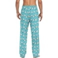 thumbnail image 2 of FREEAMG Teeth Star Pattern Tooth On Blue Men's Pajama Pants Sleepwear Lounge Pajama Bottoms, 2 of 6