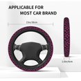 thumbnail image 5 of Elastic Steering Wheel Cover, fashion lips black leopard Stretch Thickening Car Steering Wheel Cover Women Men, Steering Wheel Protector Universal 15 in, 5 of 7