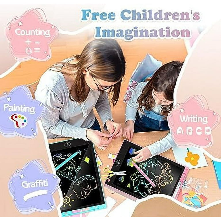 2 Pack LCD Writing Tablet for Kids 10 inch,Doodle Board, Electronic Drawing  Tablet Drawing Pads, Preschool Toys for Baby Girl Boy GiftsEducational  Birthday Gift for 3-8 Years Old Kids (Blue & Pink) 