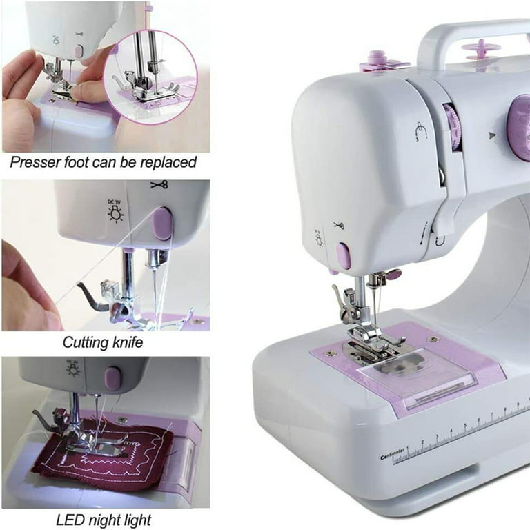 J- Kids Sewing Machine Ages 8-12, Portable Dual Speed Sewing