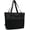Black, variant on Kabaqoo Beach Bag Waterproof  Sandproof, Large Beach Tote Bag for Women Travel Weekender Bag with Zipper